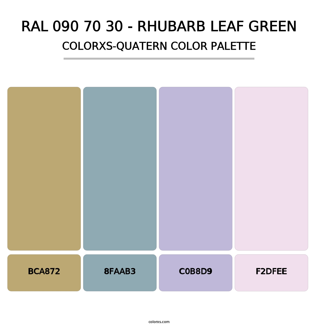 RAL 090 70 30 - Rhubarb Leaf Green - Colorxs Quatern Palette