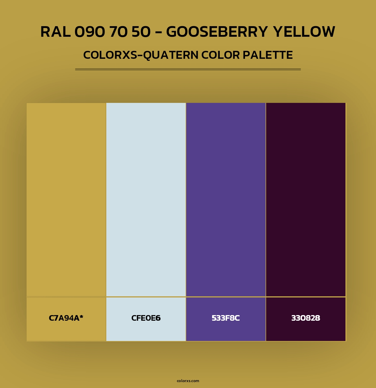 RAL 090 70 50 - Gooseberry Yellow - Colorxs Quad Palette