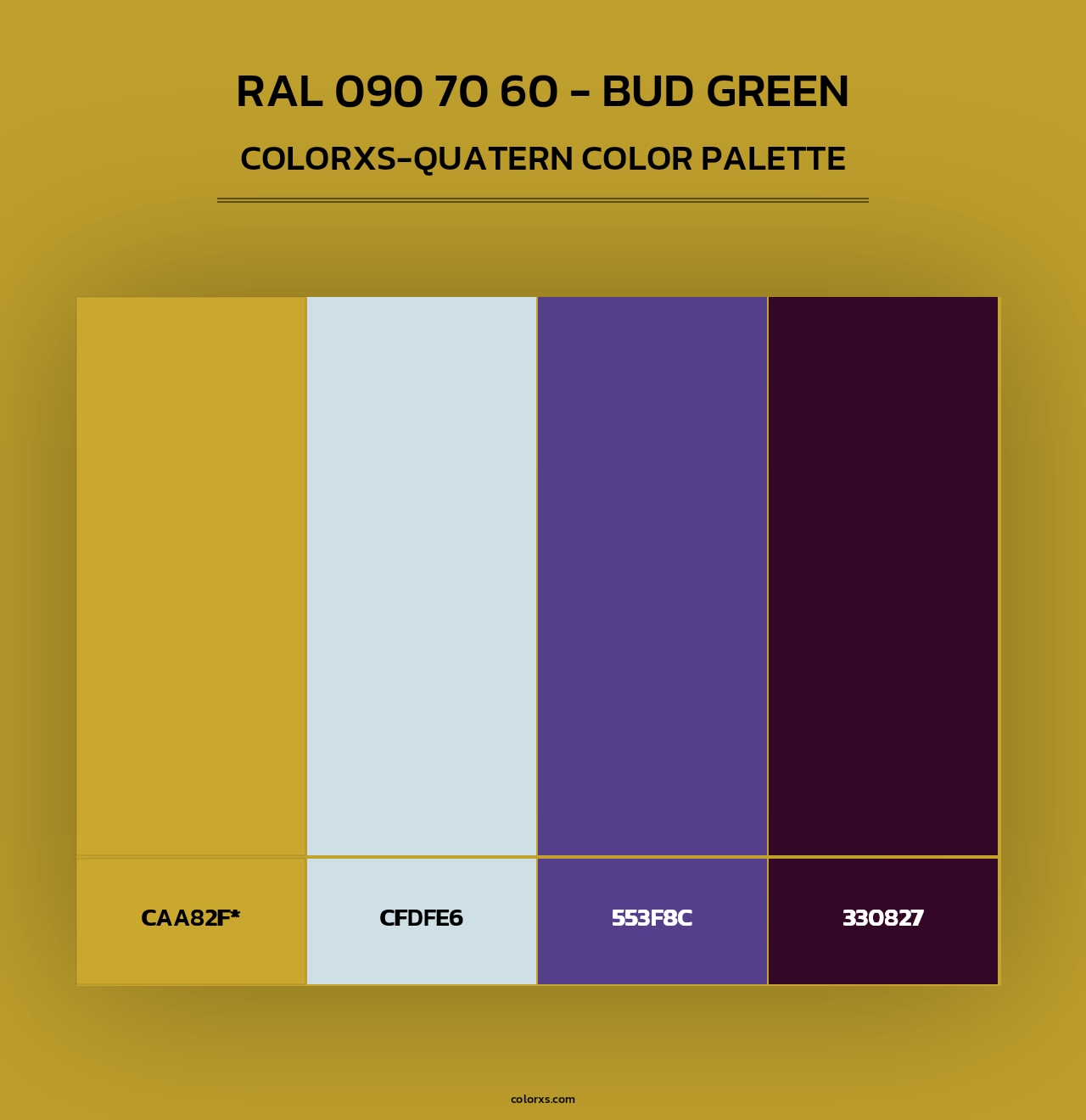 RAL 090 70 60 - Bud Green - Colorxs Quad Palette