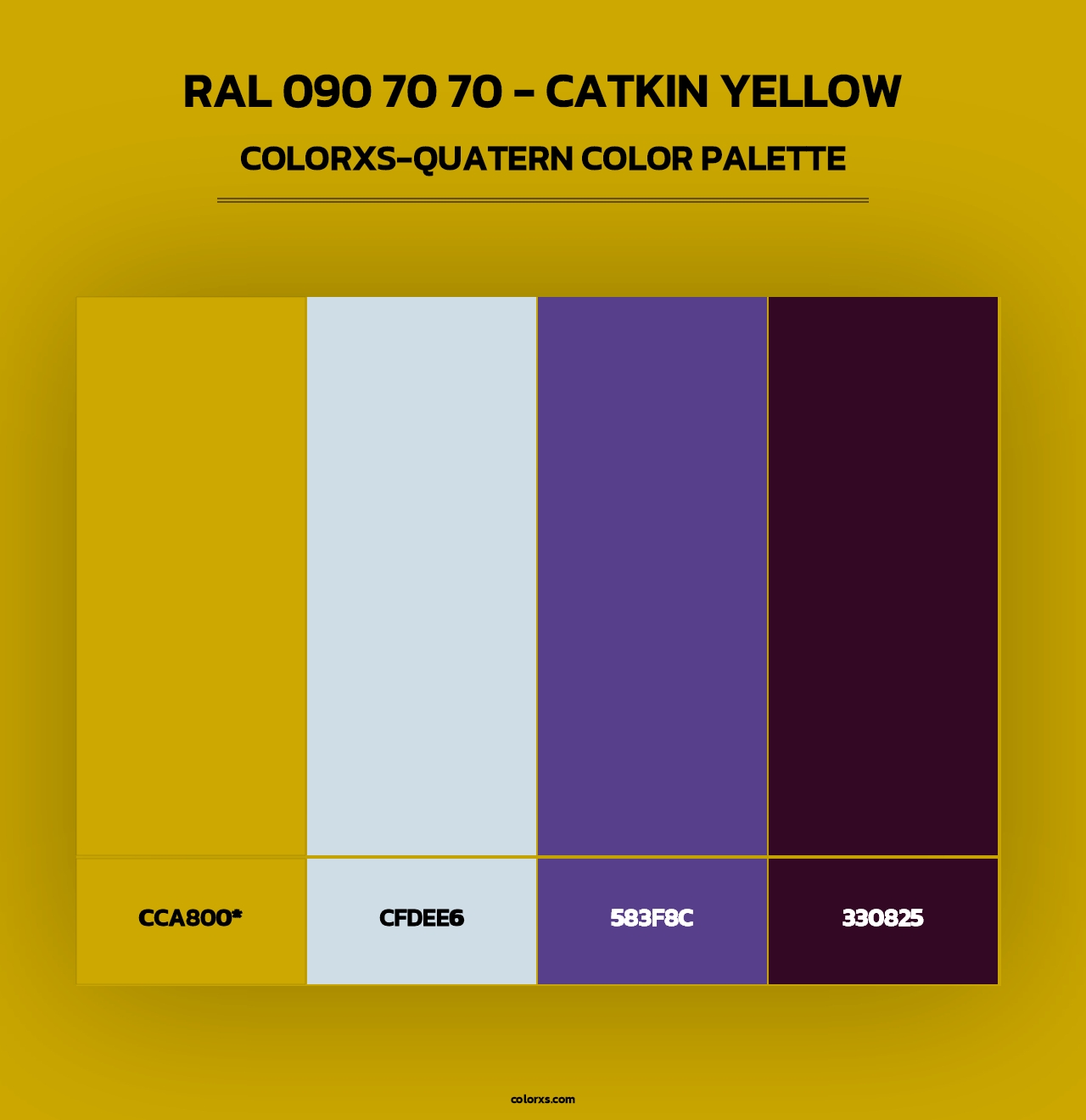 RAL 090 70 70 - Catkin Yellow - Colorxs Quad Palette