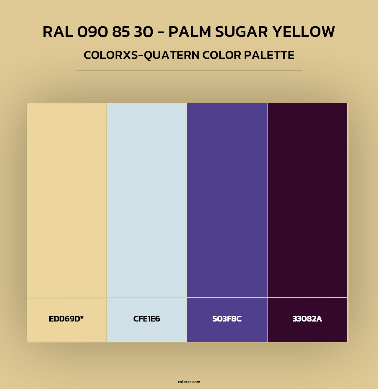 RAL 090 85 30 - Palm Sugar Yellow - Colorxs Quad Palette