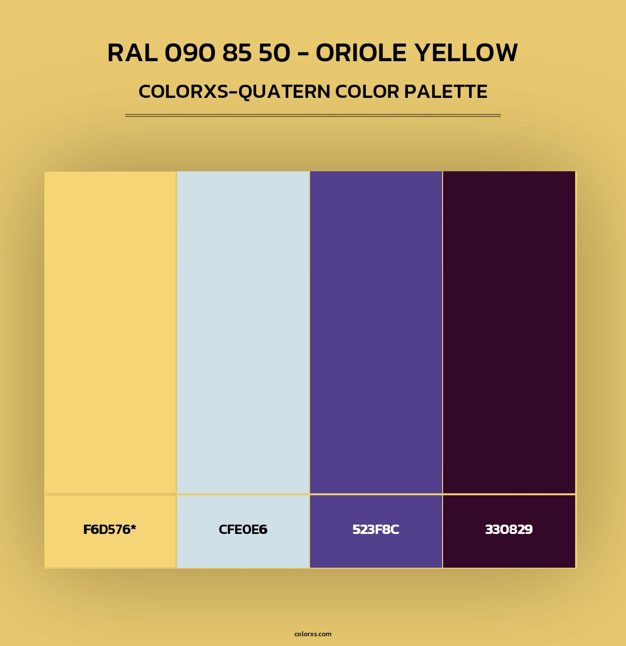 RAL 090 85 50 - Oriole Yellow - Colorxs Quad Palette
