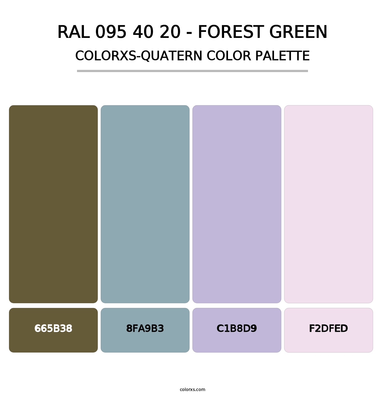 RAL 095 40 20 - Forest Green - Colorxs Quatern Palette
