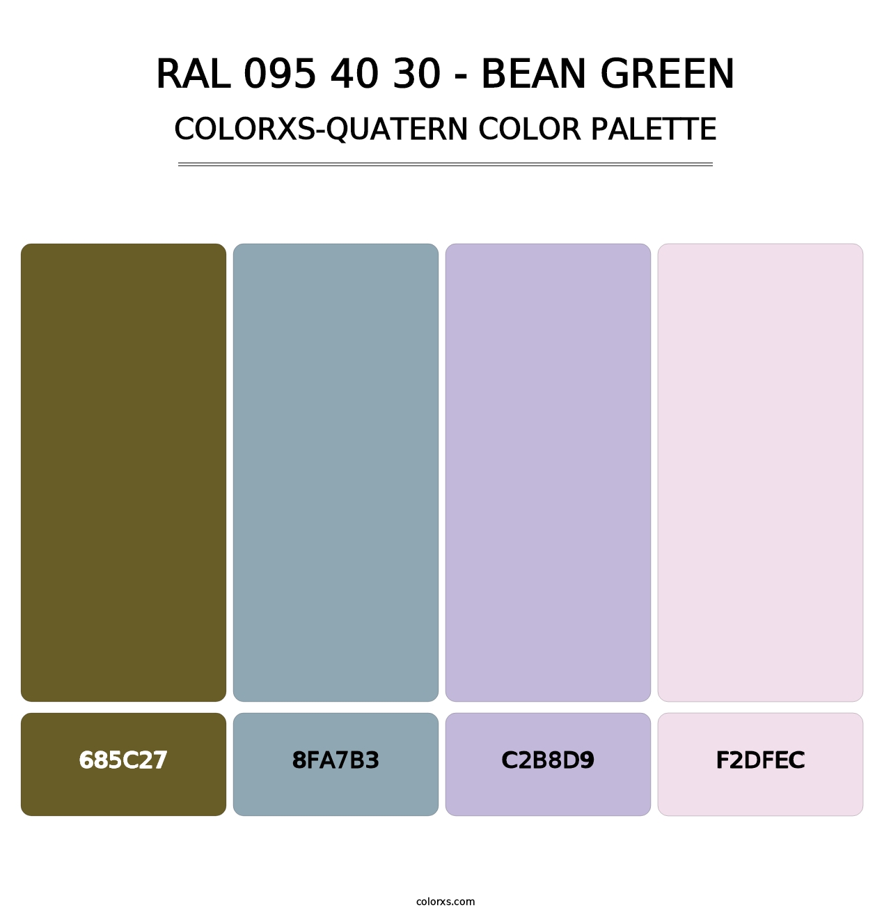 RAL 095 40 30 - Bean Green - Colorxs Quatern Palette