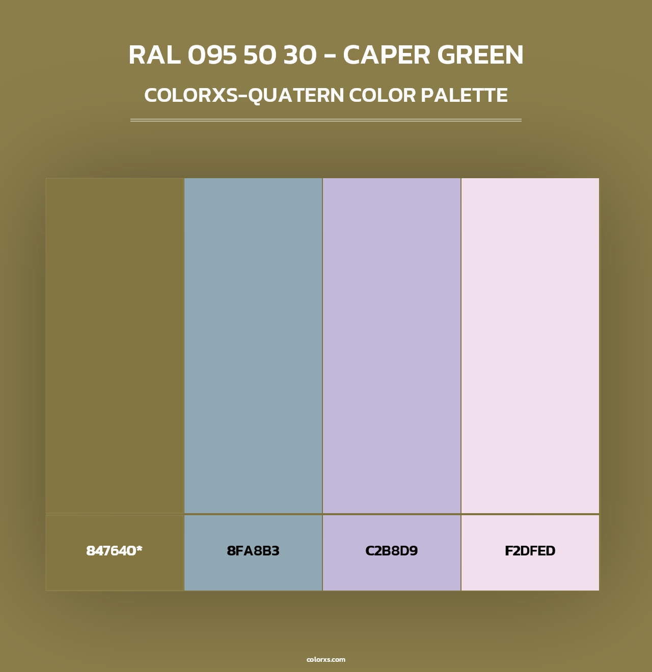 RAL 095 50 30 - Caper Green - Colorxs Quad Palette