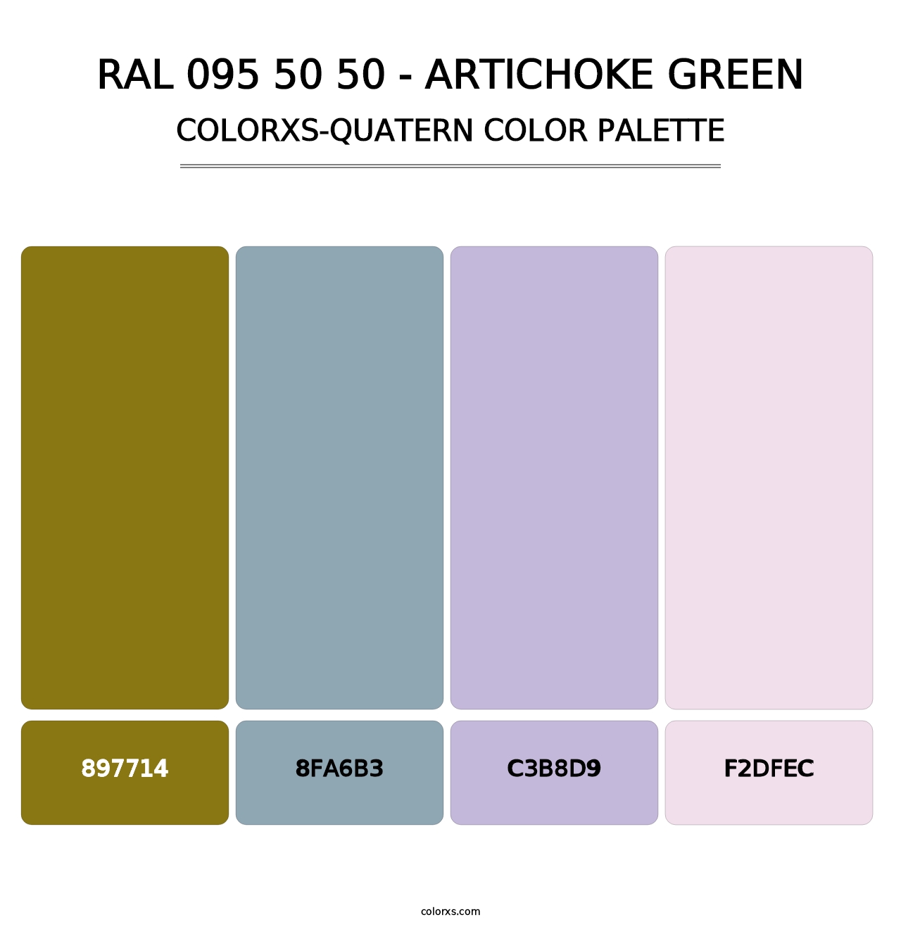 RAL 095 50 50 - Artichoke Green - Colorxs Quatern Palette