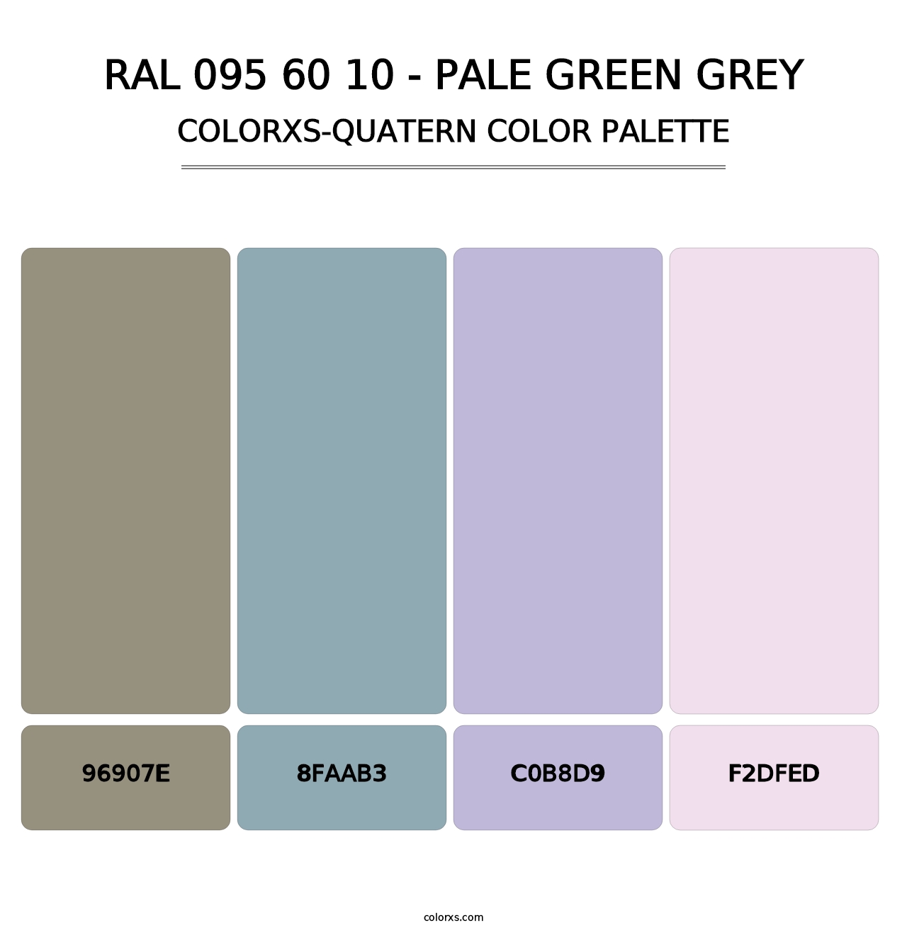 RAL 095 60 10 - Pale Green Grey - Colorxs Quatern Palette