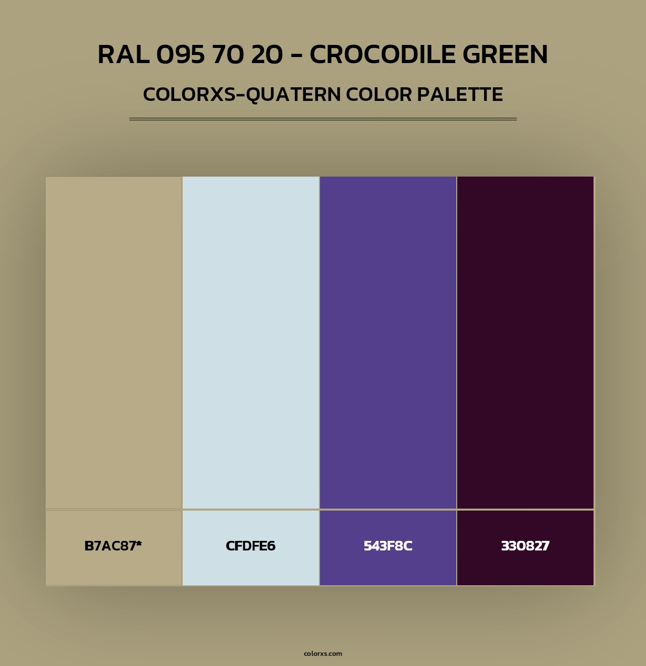 RAL 095 70 20 - Crocodile Green - Colorxs Quad Palette