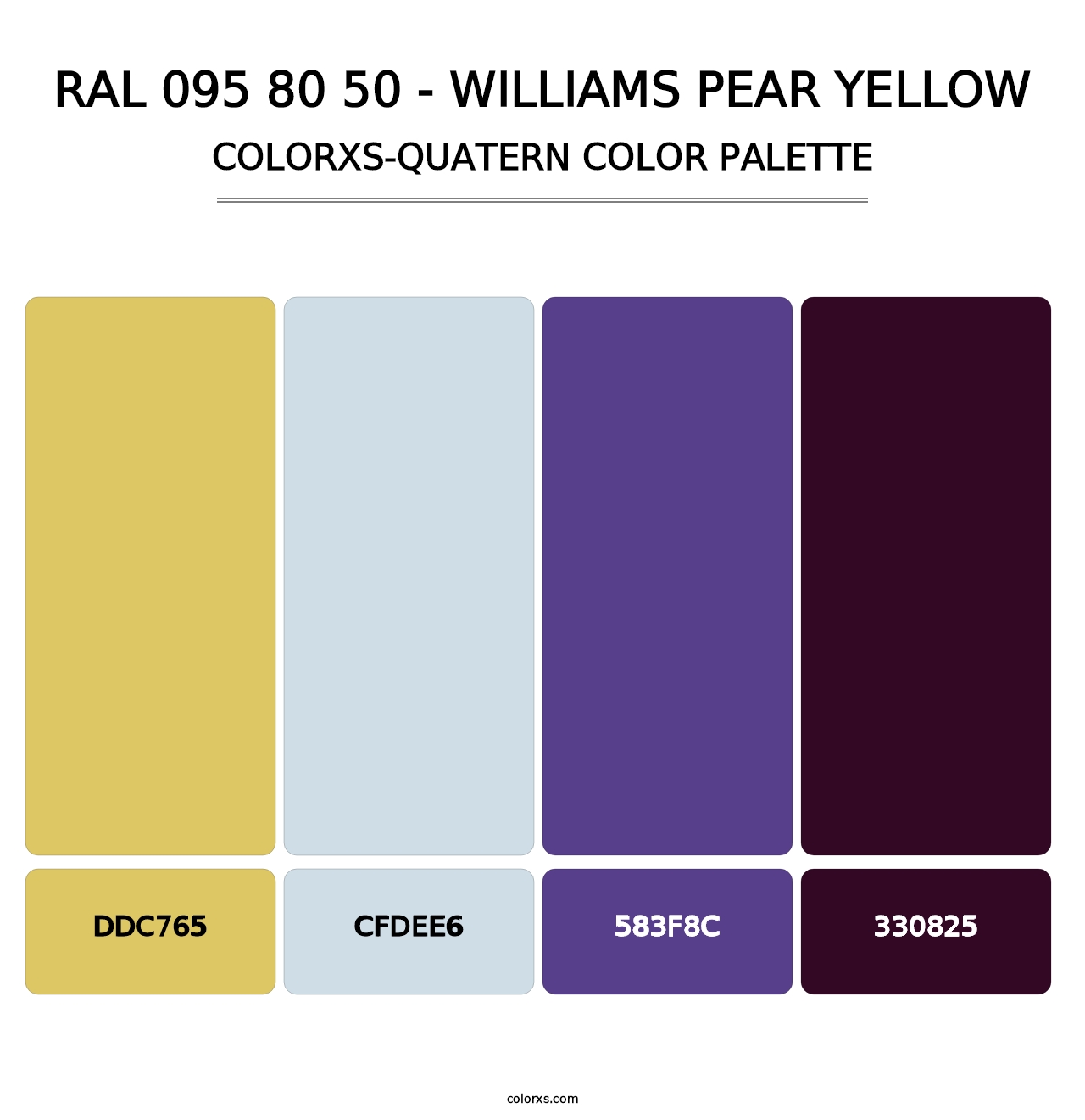 RAL 095 80 50 - Williams Pear Yellow - Colorxs Quatern Palette