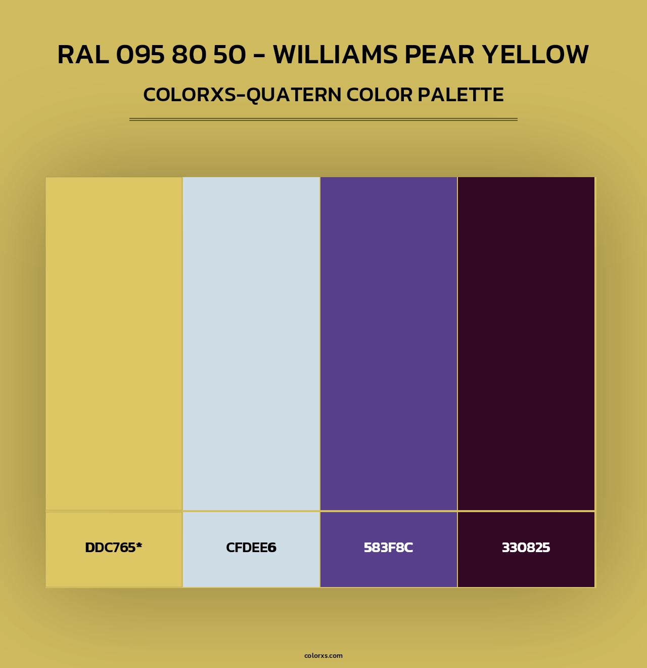 RAL 095 80 50 - Williams Pear Yellow - Colorxs Quad Palette
