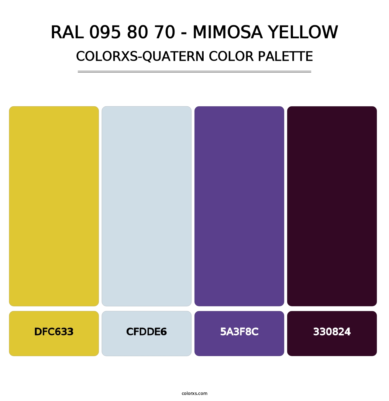 RAL 095 80 70 - Mimosa Yellow - Colorxs Quatern Palette