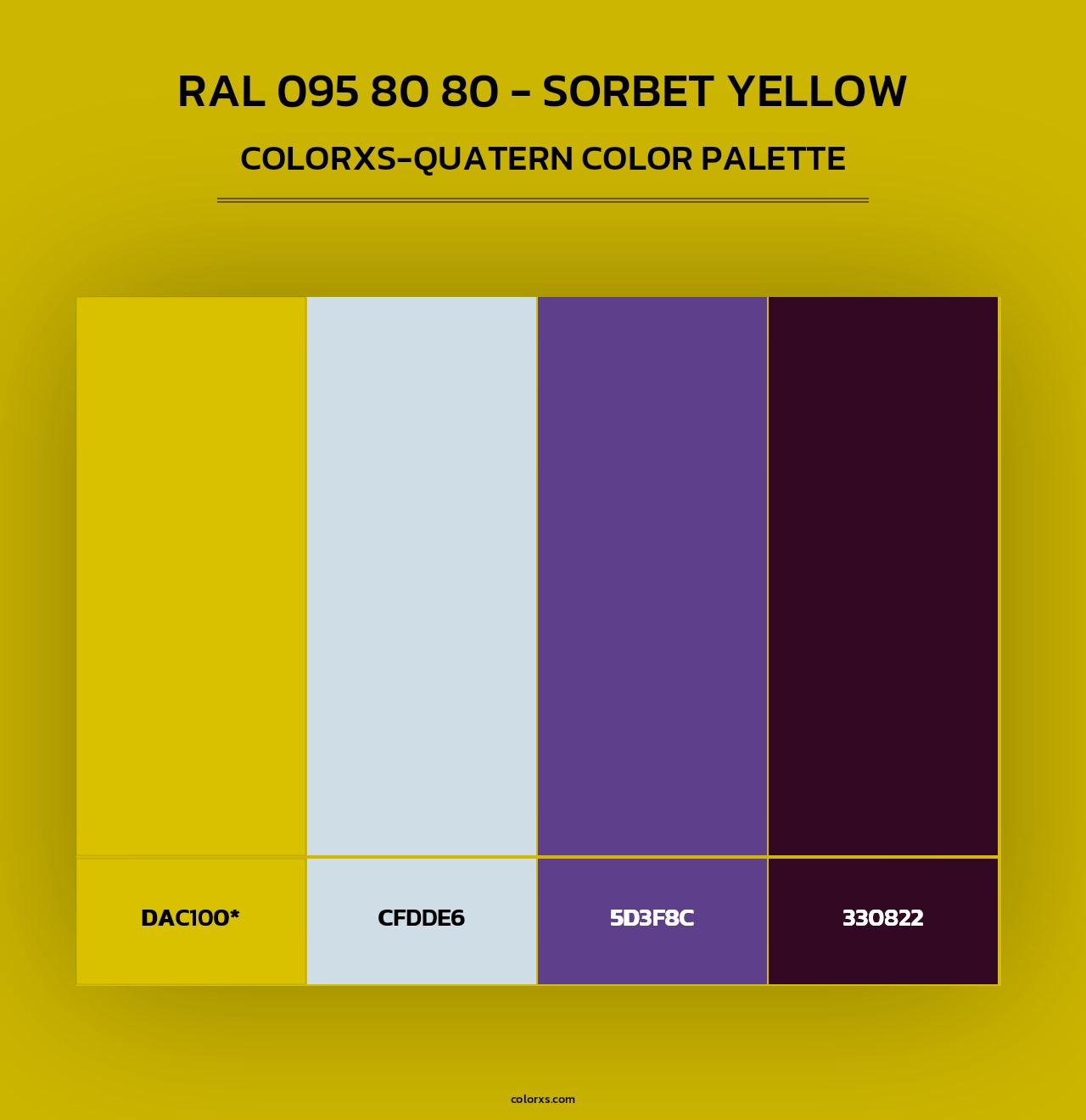 RAL 095 80 80 - Sorbet Yellow - Colorxs Quad Palette