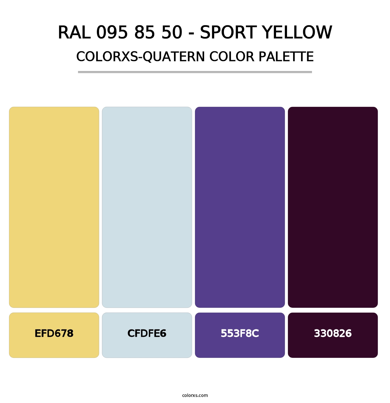 RAL 095 85 50 - Sport Yellow - Colorxs Quatern Palette