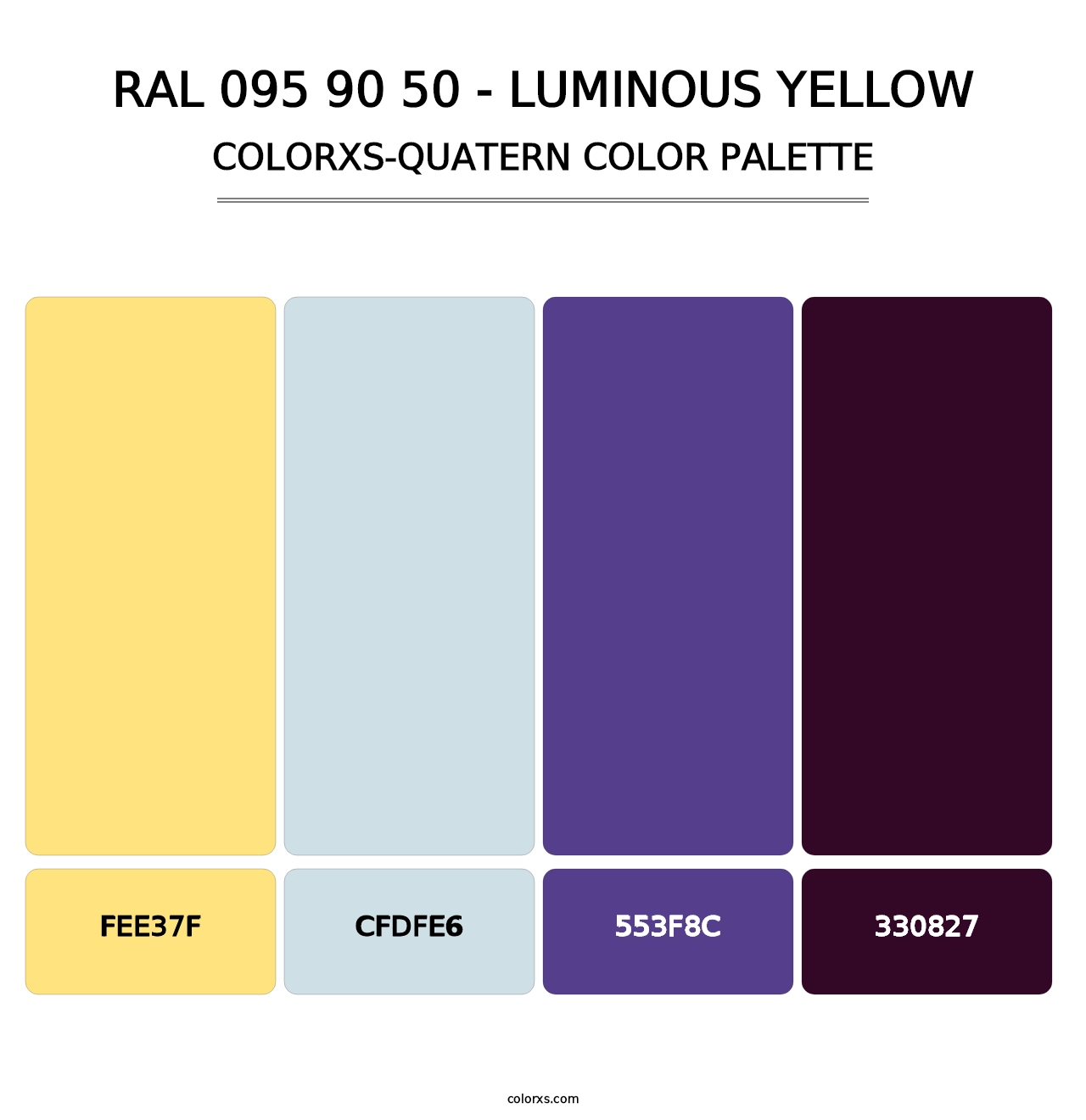 RAL 095 90 50 - Luminous Yellow - Colorxs Quatern Palette