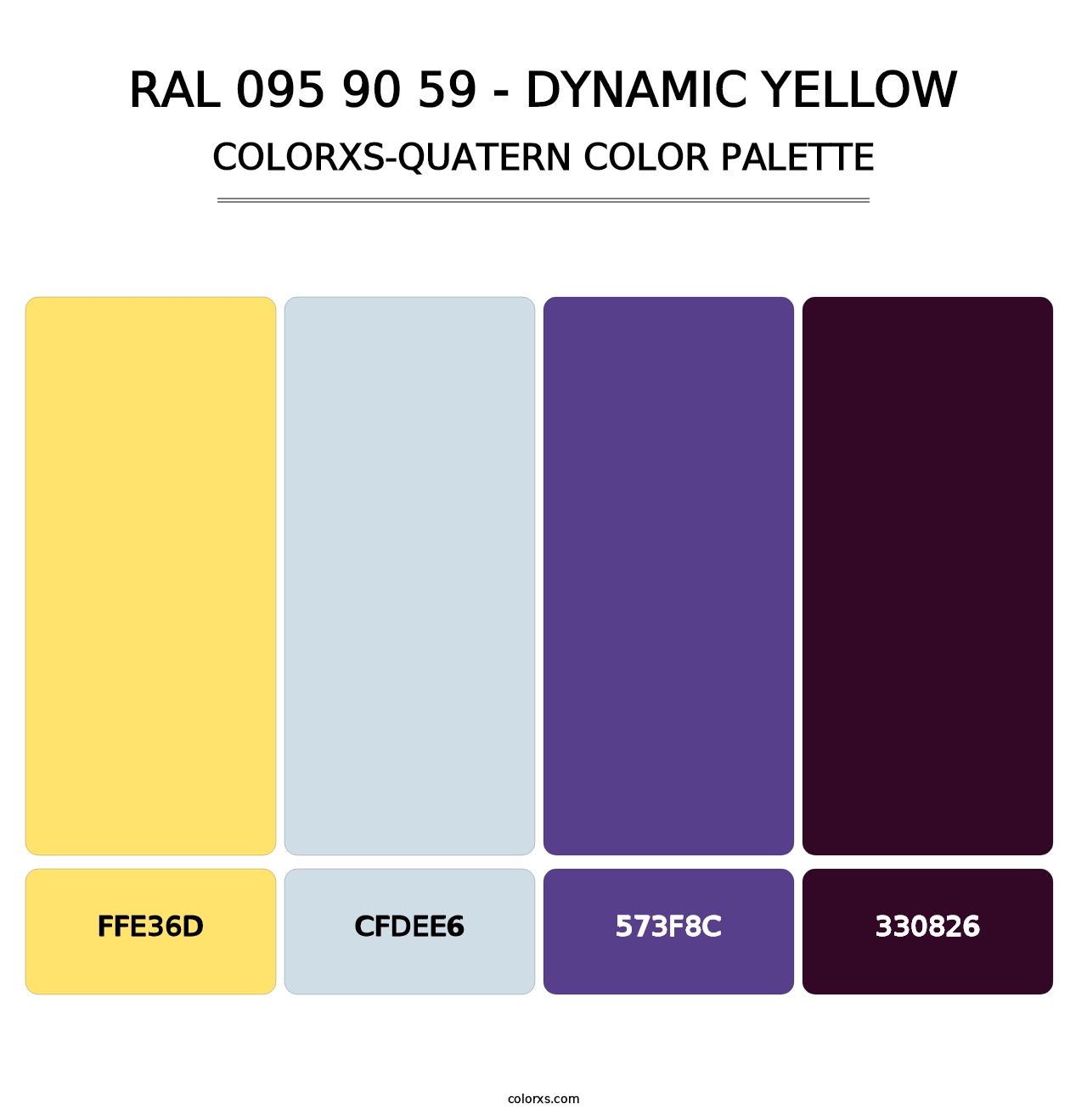 RAL 095 90 59 - Dynamic Yellow - Colorxs Quatern Palette