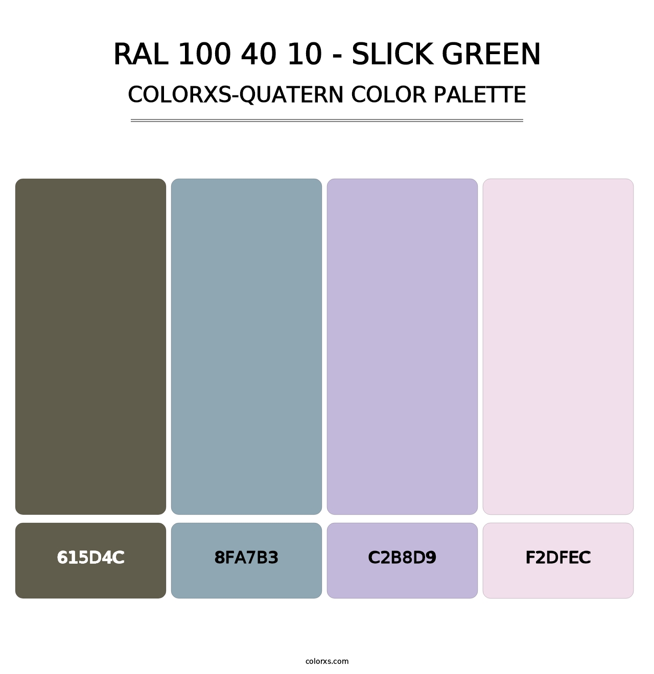 RAL 100 40 10 - Slick Green - Colorxs Quatern Palette