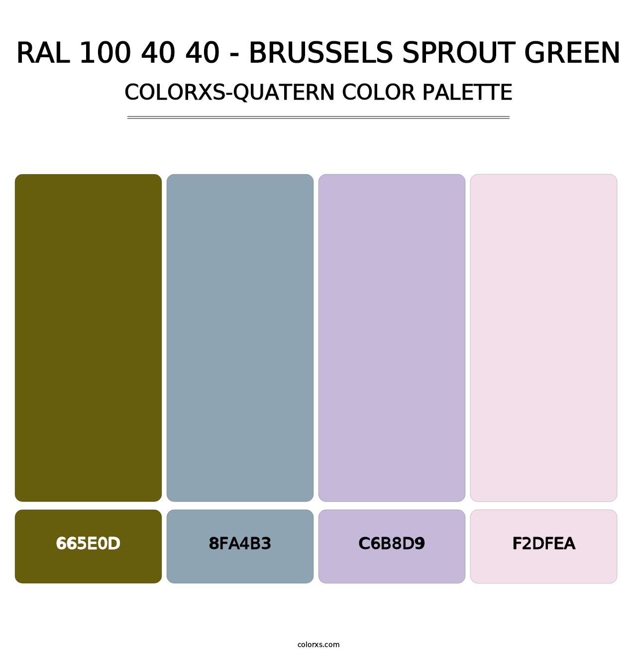 RAL 100 40 40 - Brussels Sprout Green - Colorxs Quatern Palette