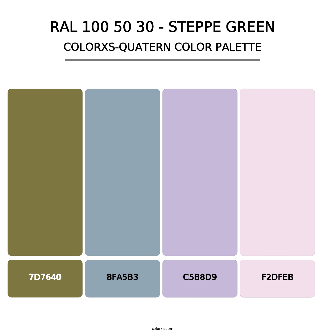 RAL 100 50 30 - Steppe Green - Colorxs Quatern Palette