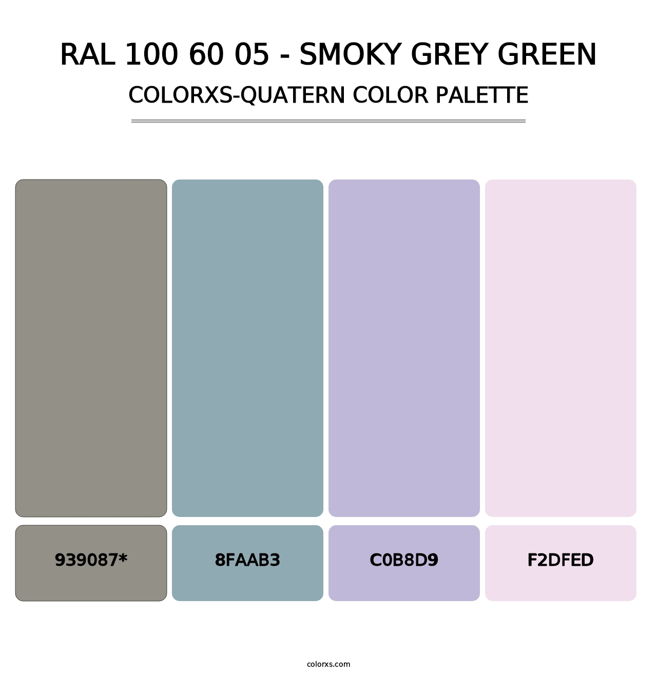 RAL 100 60 05 - Smoky Grey Green - Colorxs Quatern Palette