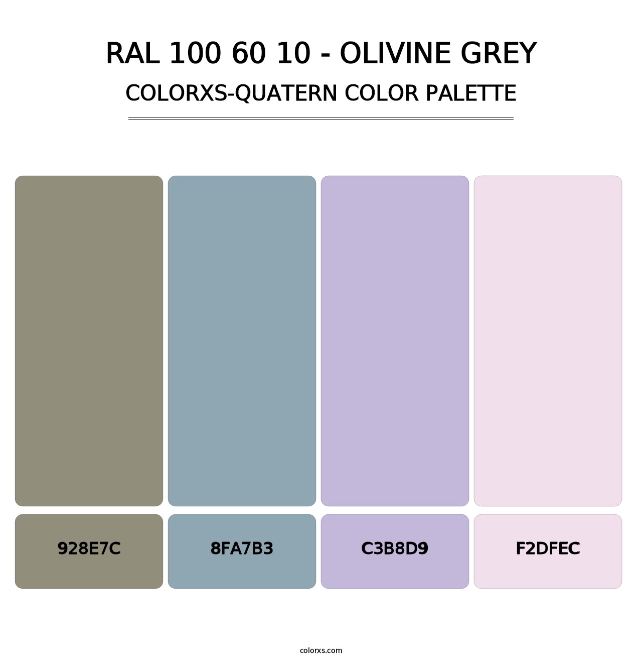 RAL 100 60 10 - Olivine Grey - Colorxs Quatern Palette