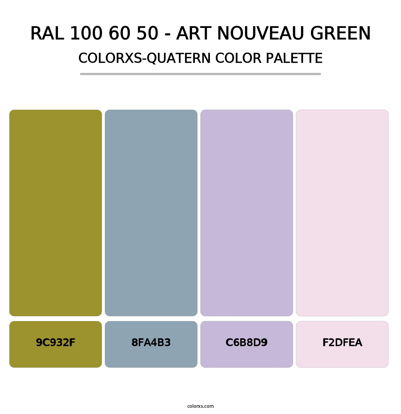RAL 100 60 50 - Art Nouveau Green - Colorxs Quatern Palette
