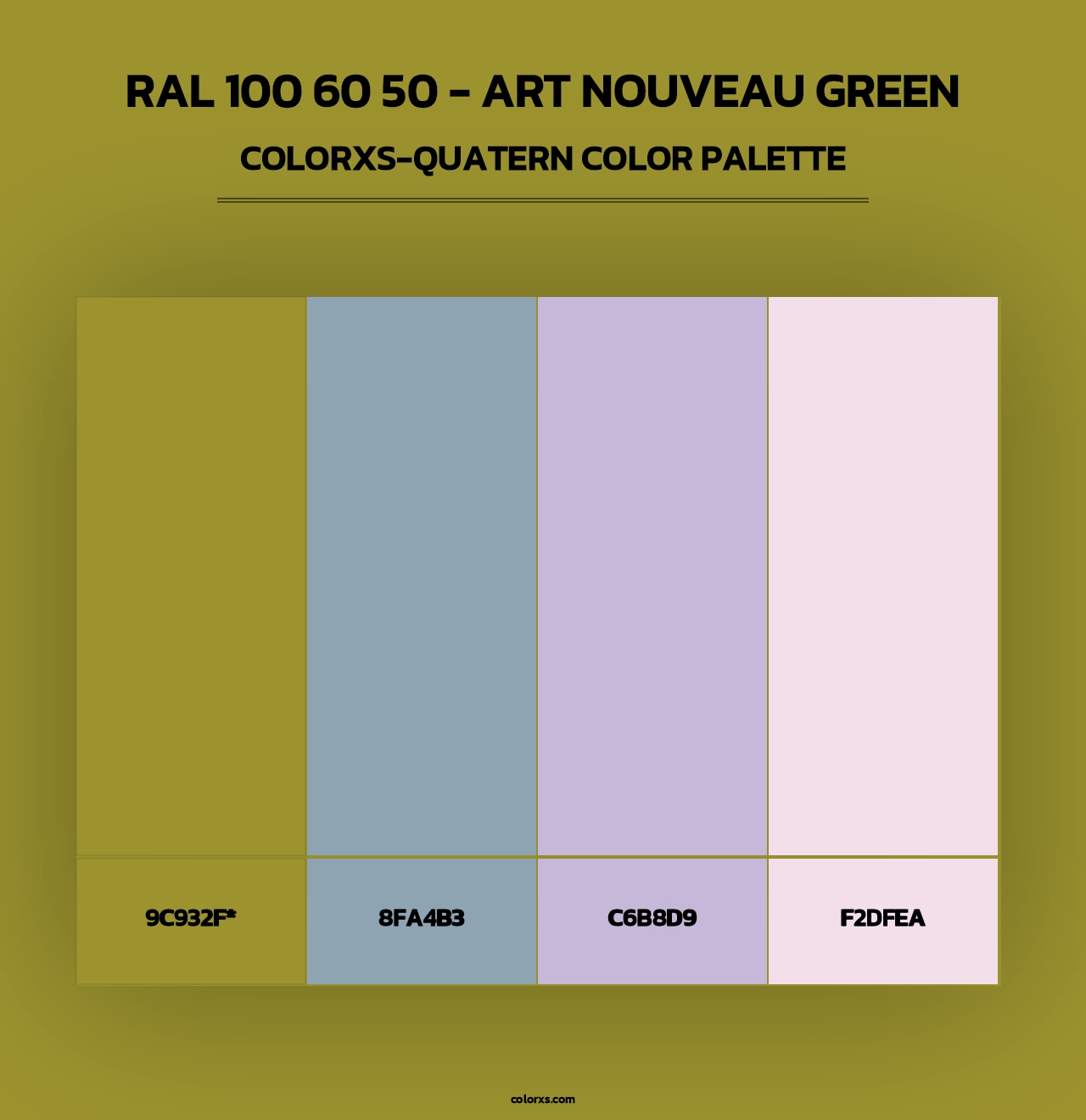 RAL 100 60 50 - Art Nouveau Green - Colorxs Quad Palette