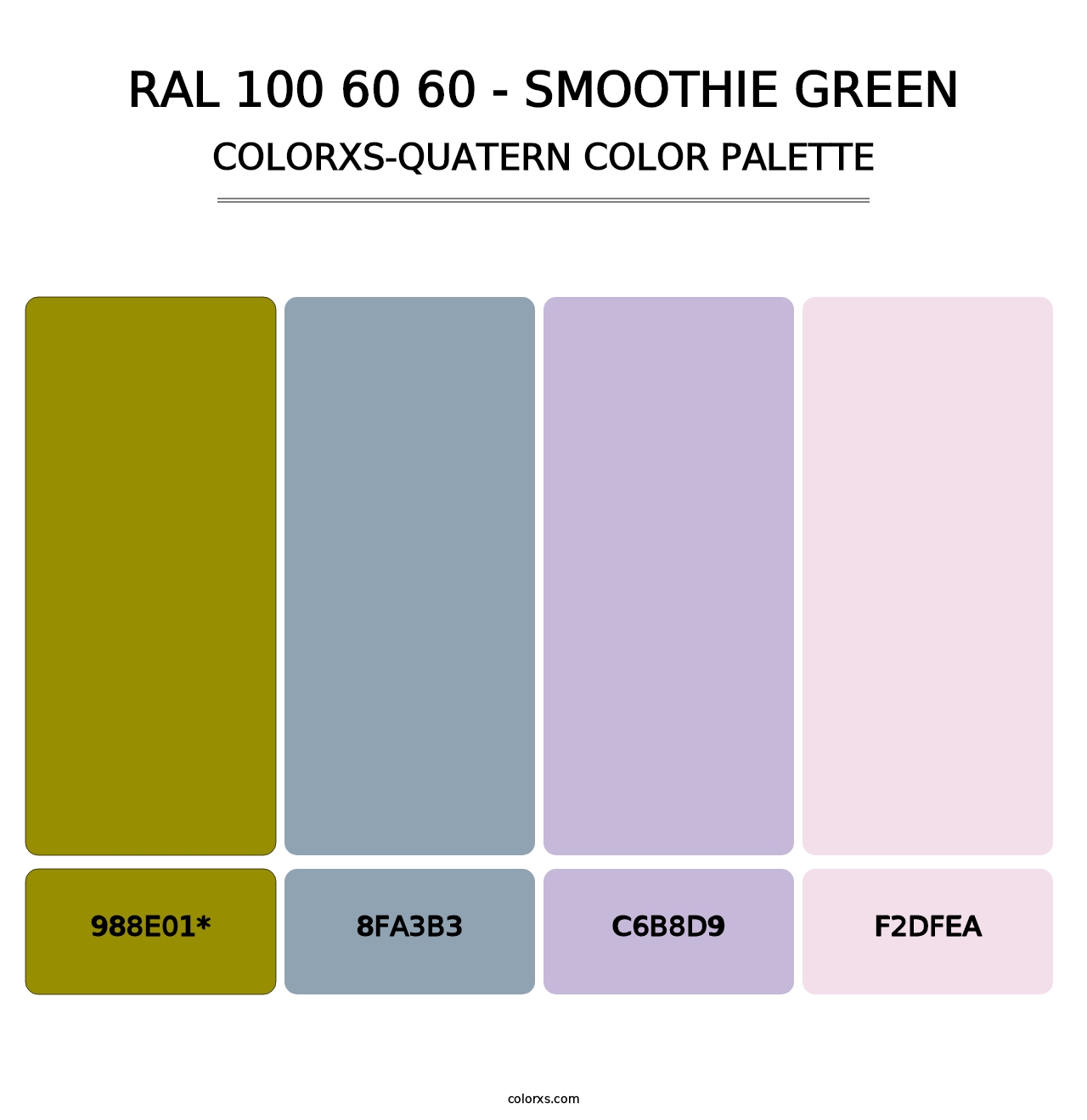 RAL 100 60 60 - Smoothie Green - Colorxs Quatern Palette