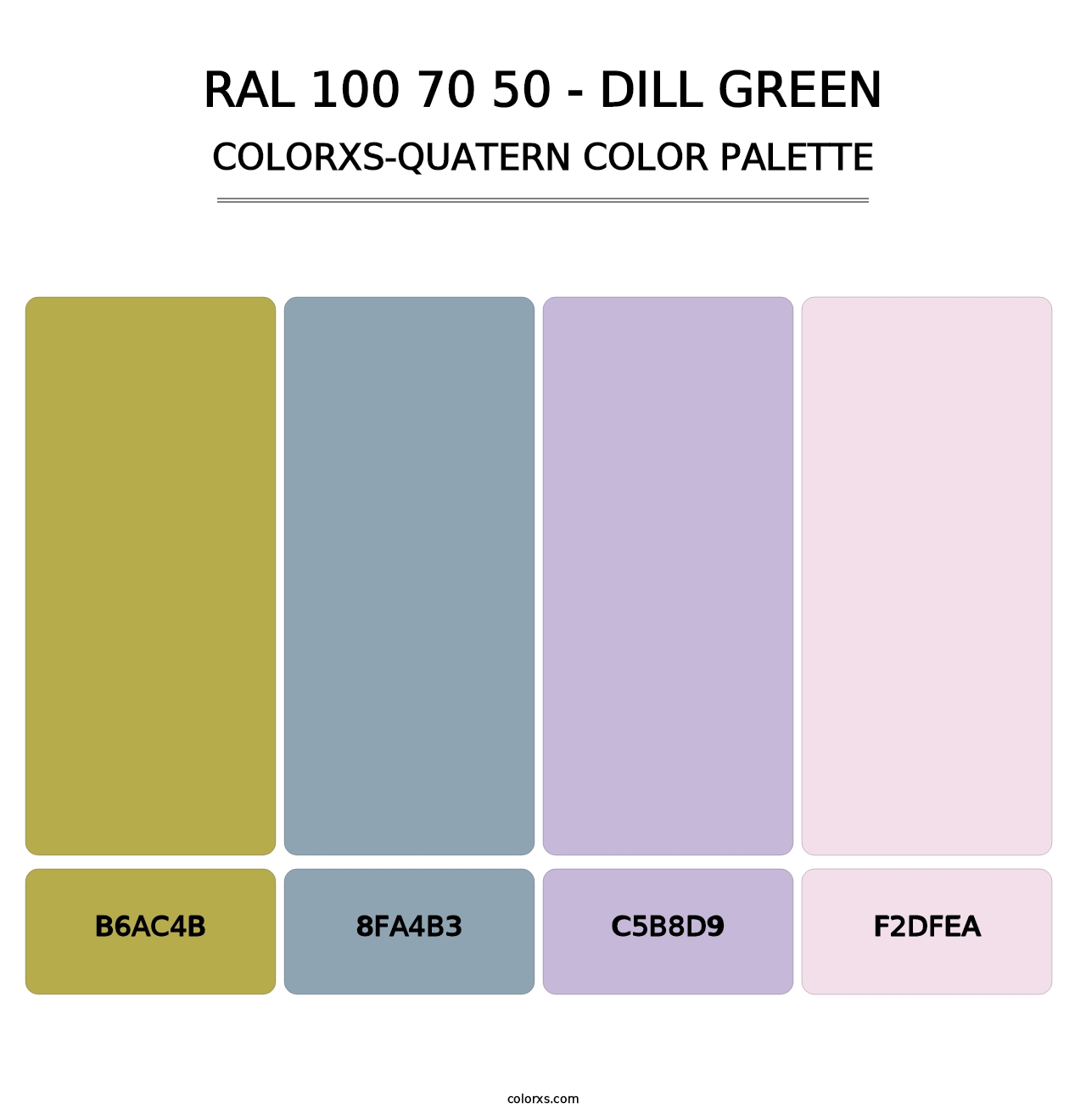 RAL 100 70 50 - Dill Green - Colorxs Quatern Palette