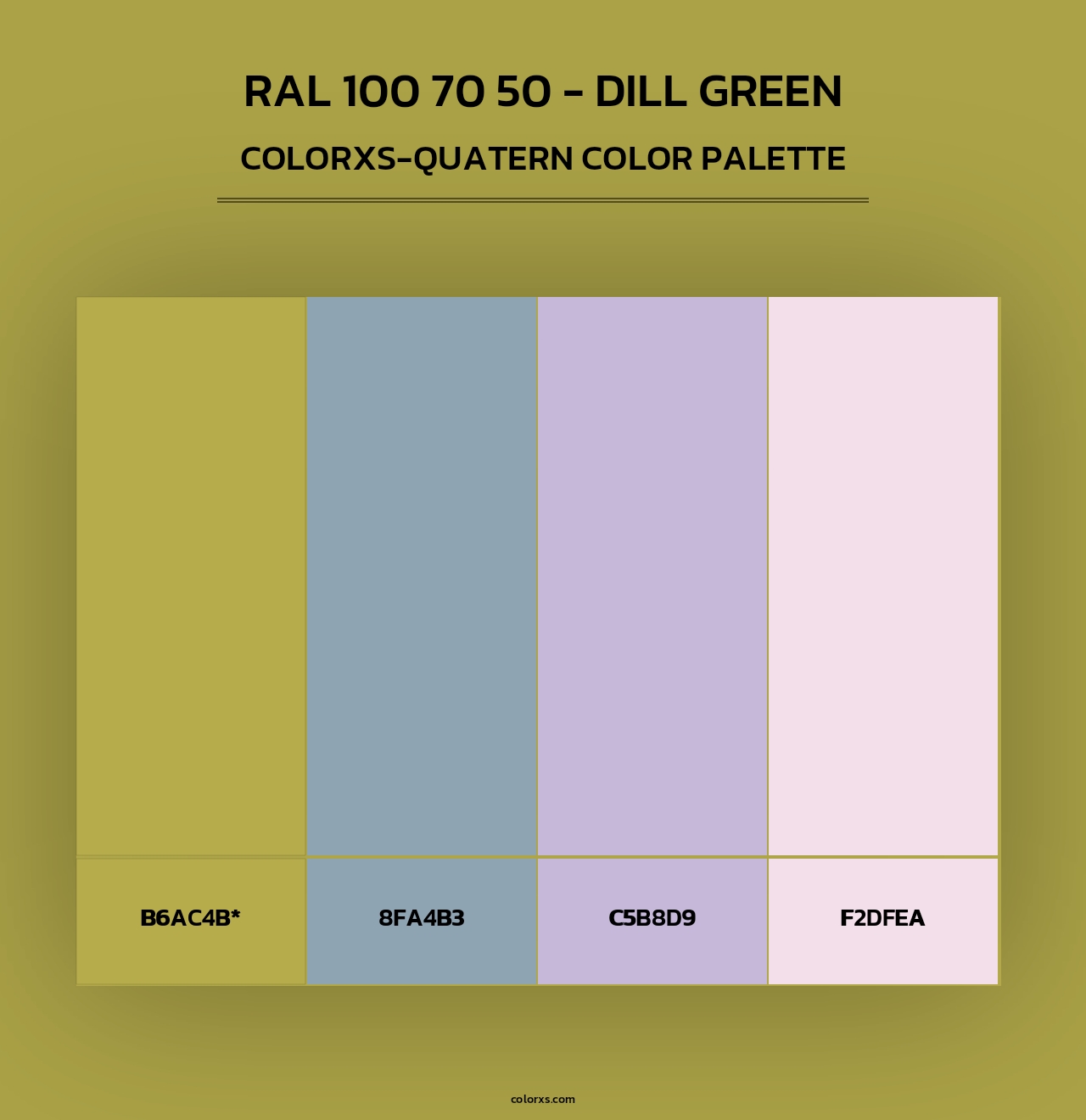 RAL 100 70 50 - Dill Green - Colorxs Quad Palette