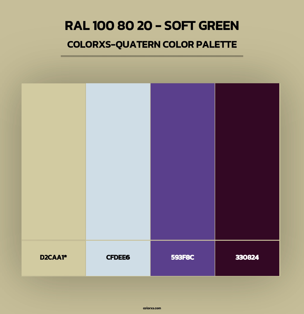 RAL 100 80 20 - Soft Green - Colorxs Quad Palette