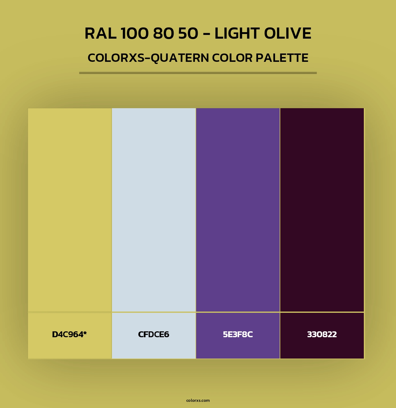 RAL 100 80 50 - Light Olive - Colorxs Quad Palette