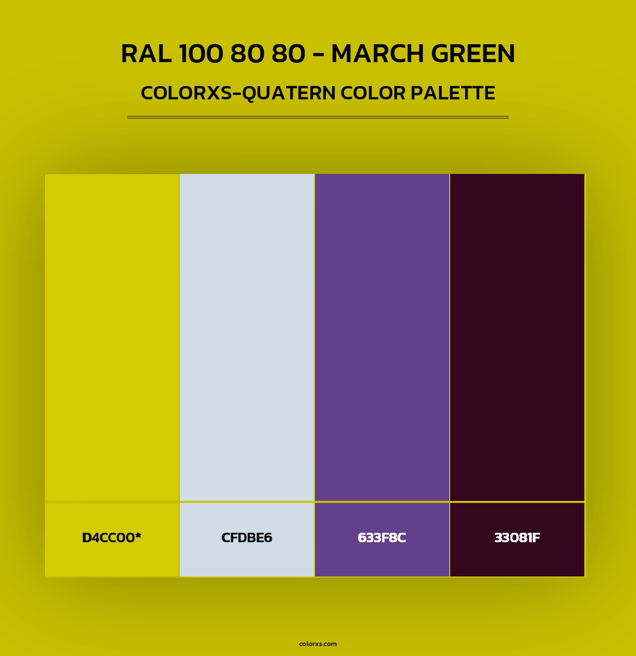 RAL 100 80 80 - March Green - Colorxs Quad Palette