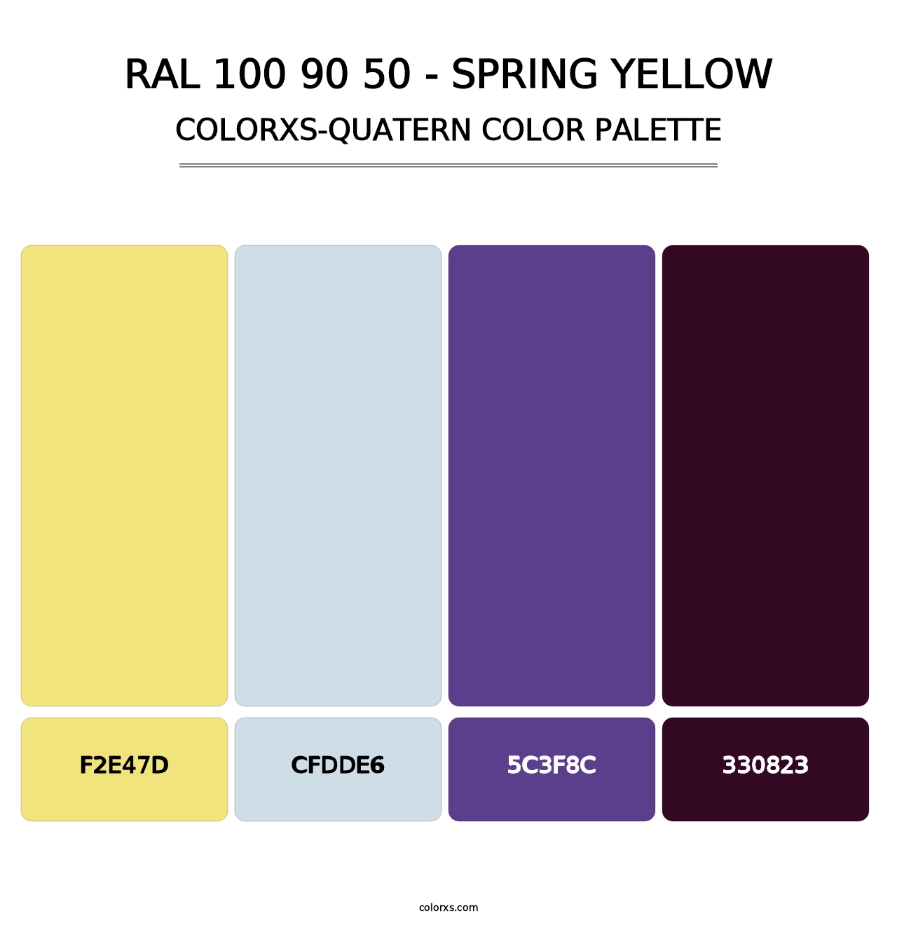 RAL 100 90 50 - Spring Yellow - Colorxs Quatern Palette