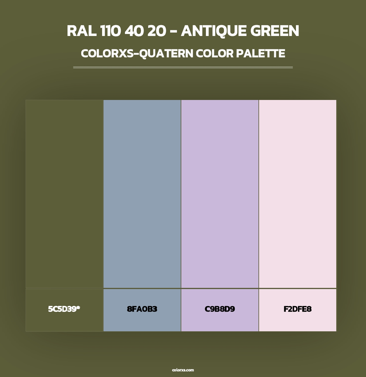 RAL 110 40 20 - Antique Green - Colorxs Quad Palette