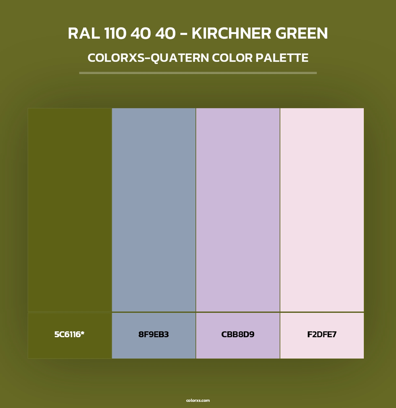 RAL 110 40 40 - Kirchner Green - Colorxs Quad Palette