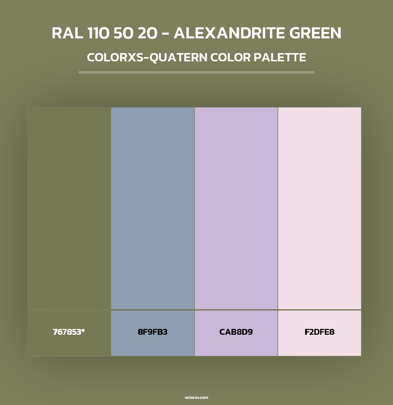 RAL 110 50 20 - Alexandrite Green - Colorxs Quad Palette