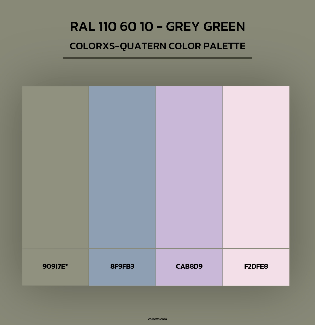 RAL 110 60 10 - Grey Green - Colorxs Quad Palette