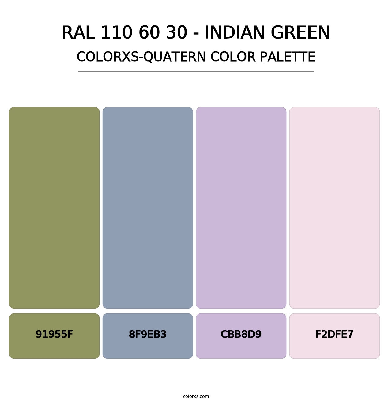 RAL 110 60 30 - Indian Green - Colorxs Quatern Palette