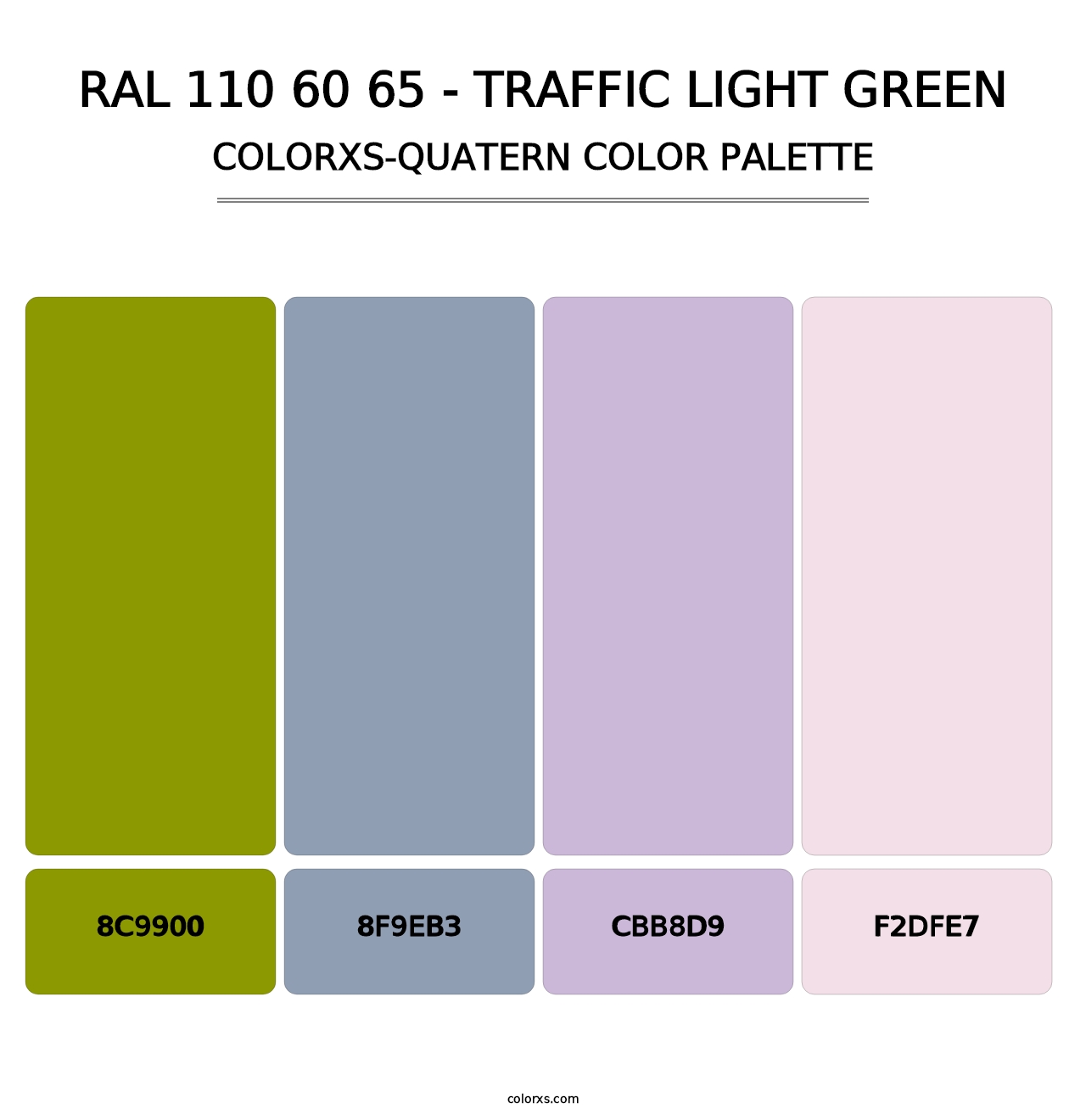 RAL 110 60 65 - Traffic Light Green - Colorxs Quatern Palette