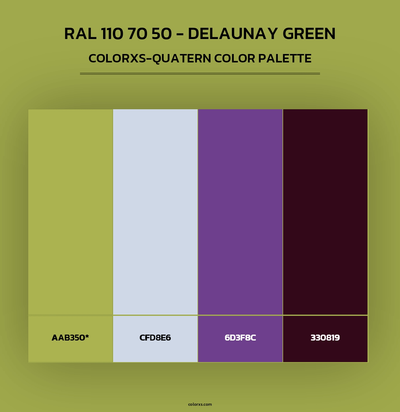 RAL 110 70 50 - Delaunay Green - Colorxs Quad Palette