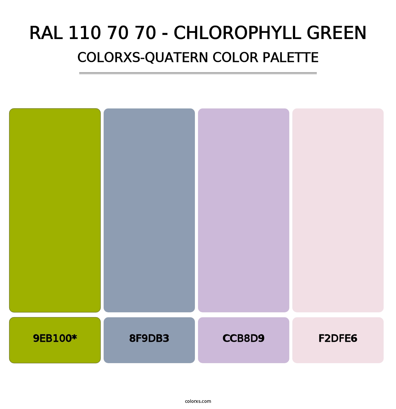 RAL 110 70 70 - Chlorophyll Green - Colorxs Quatern Palette