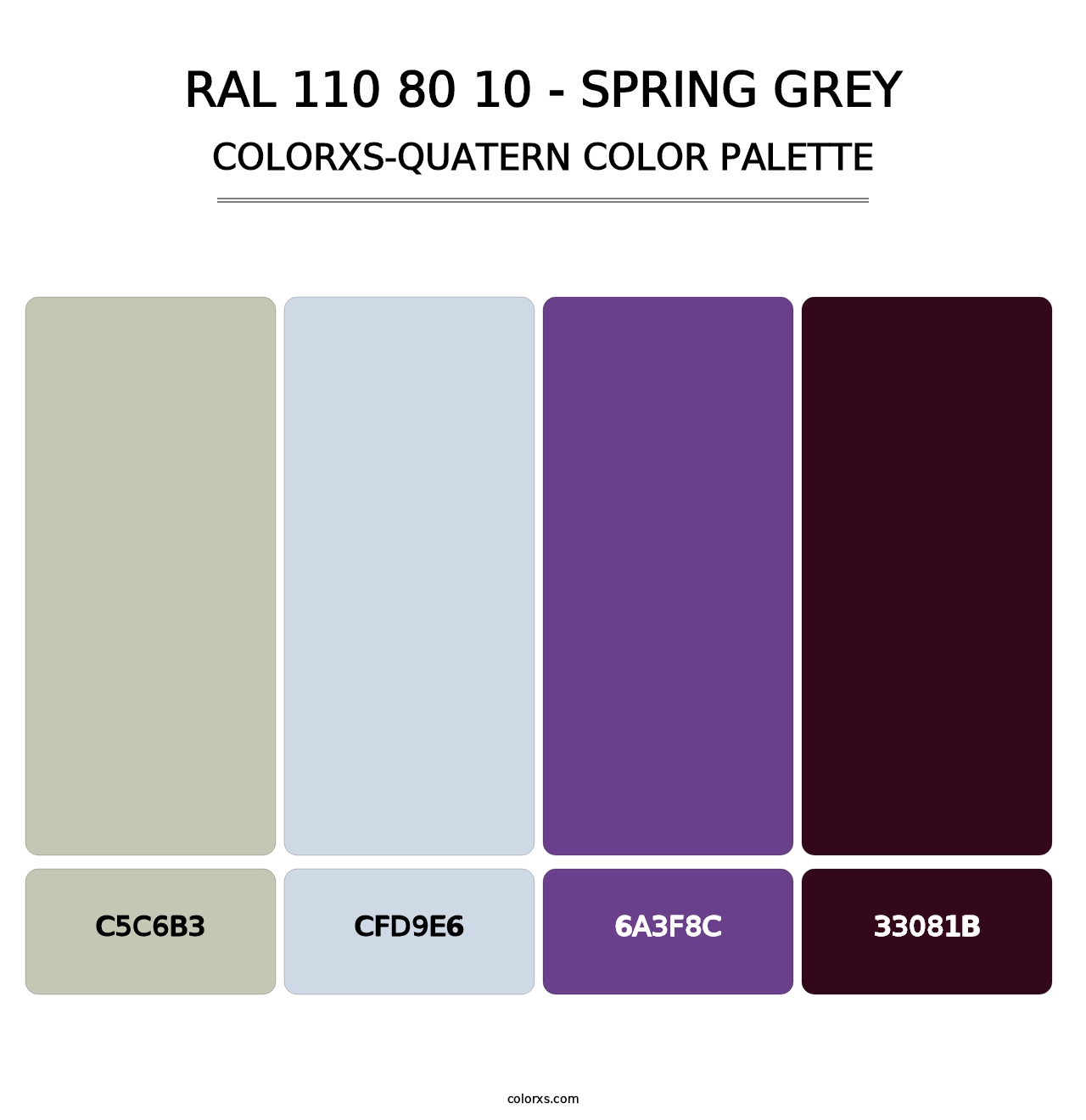 RAL 110 80 10 - Spring Grey - Colorxs Quatern Palette