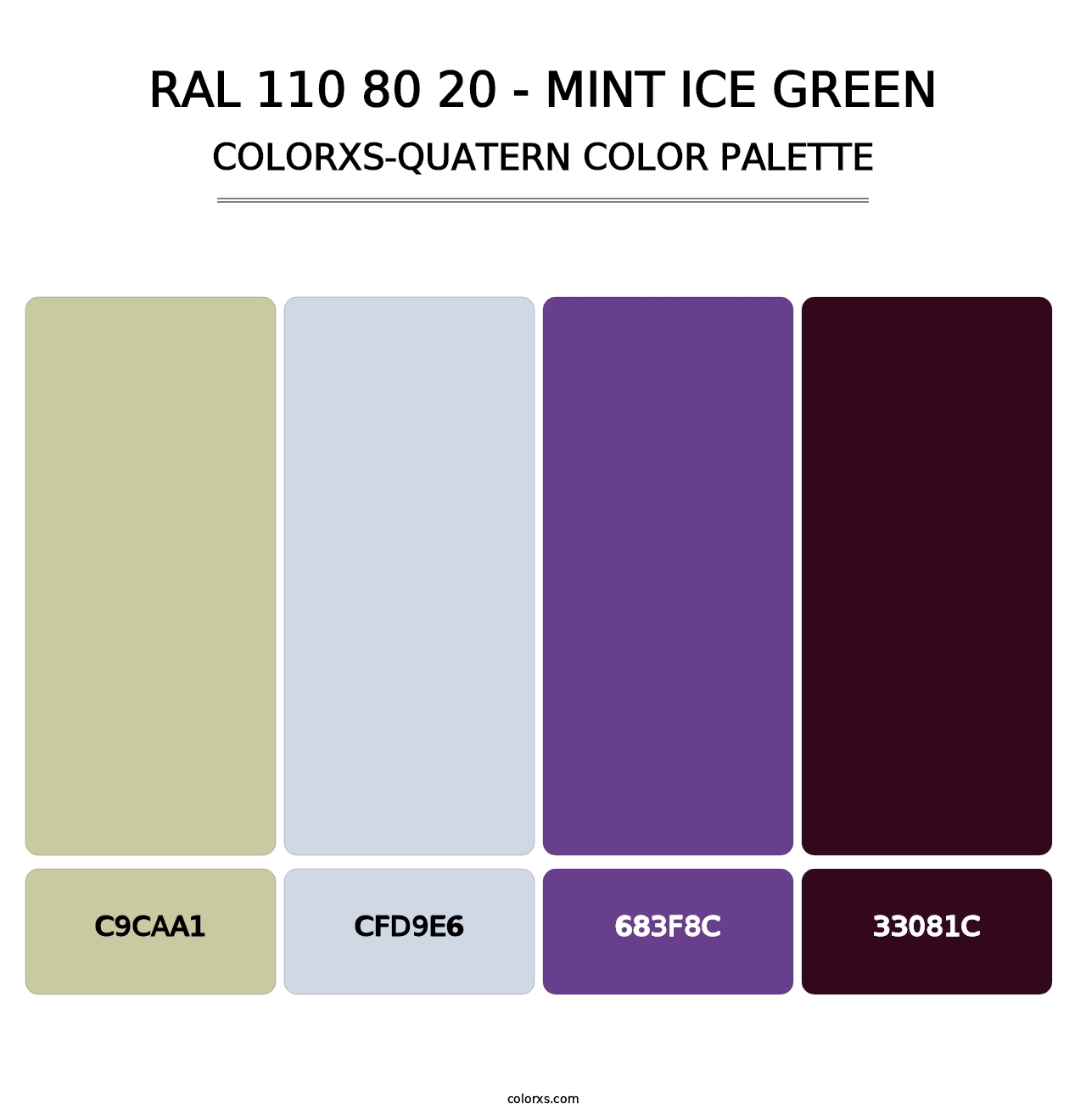RAL 110 80 20 - Mint Ice Green - Colorxs Quatern Palette