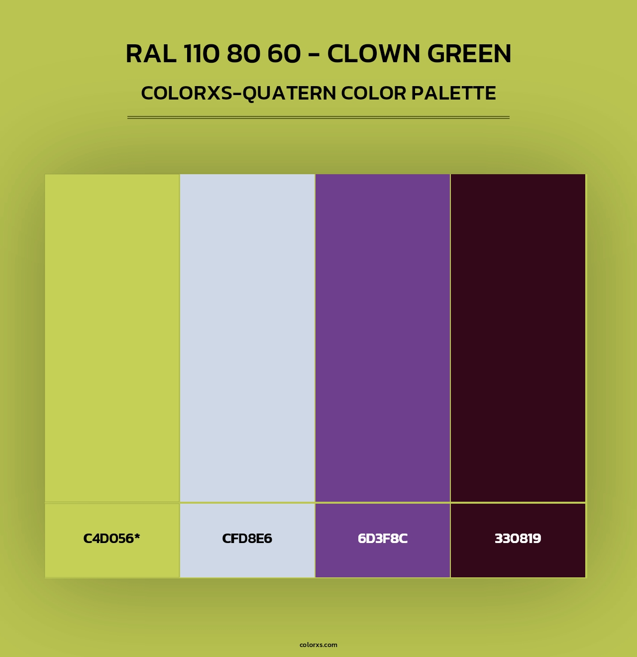 RAL 110 80 60 - Clown Green - Colorxs Quad Palette