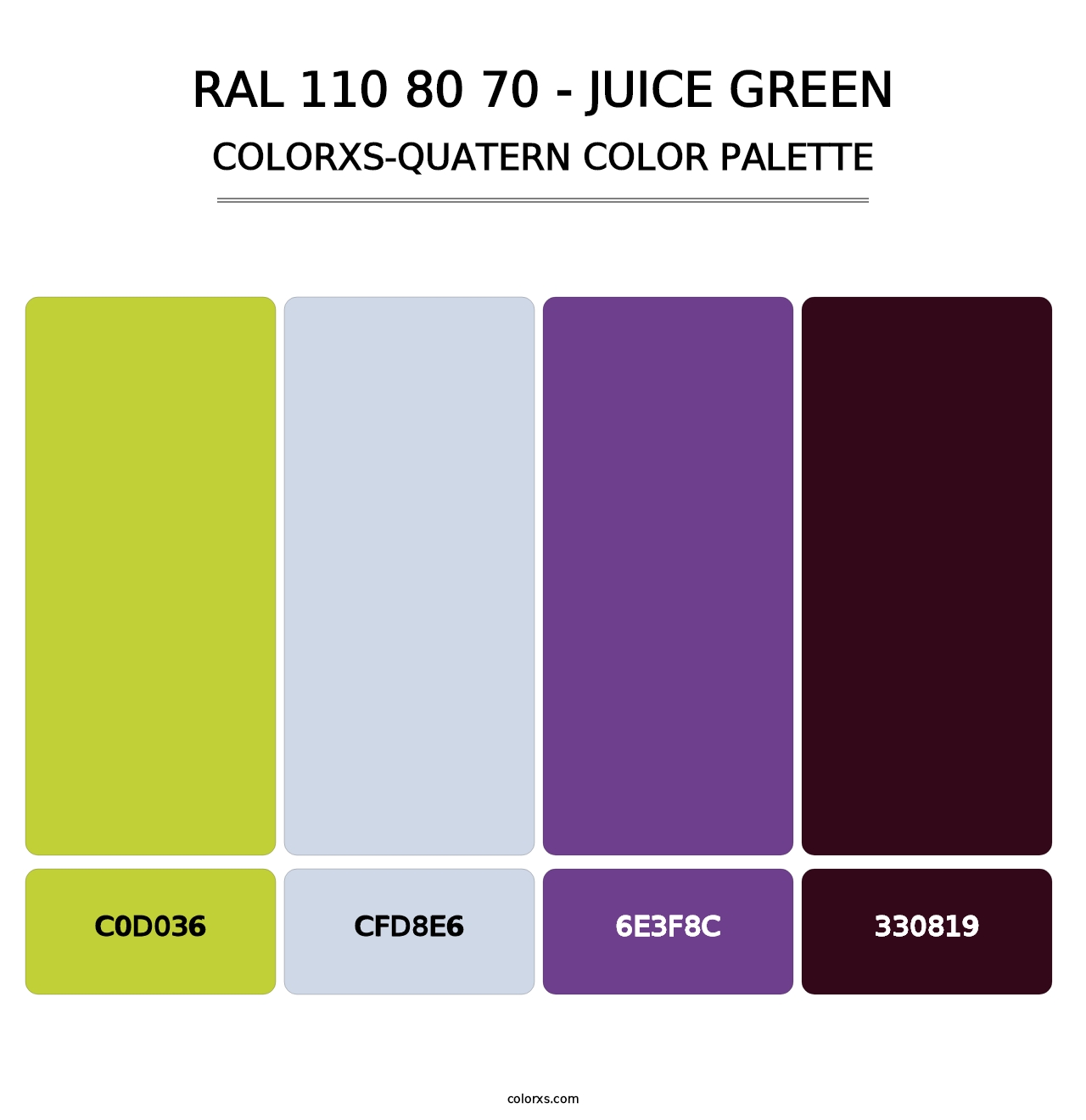 RAL 110 80 70 - Juice Green - Colorxs Quatern Palette