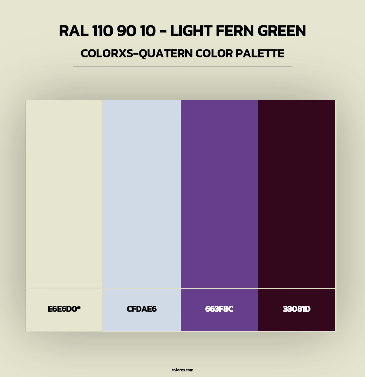 RAL 110 90 10 - Light Fern Green - Colorxs Quad Palette