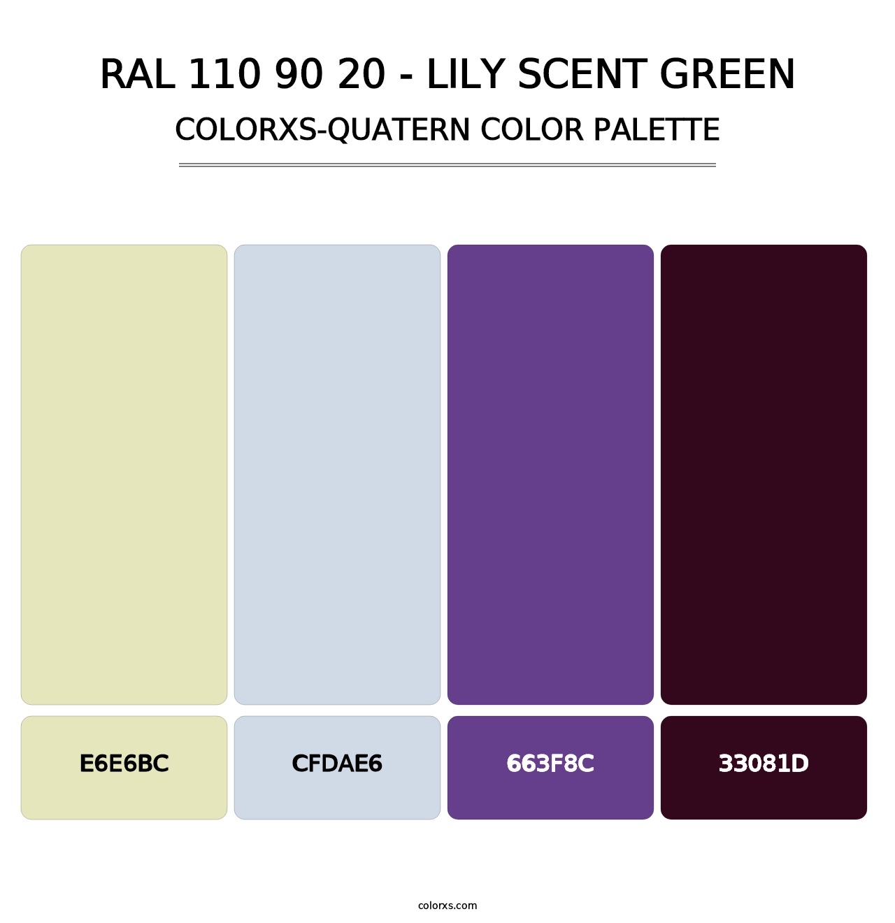 RAL 110 90 20 - Lily Scent Green - Colorxs Quatern Palette