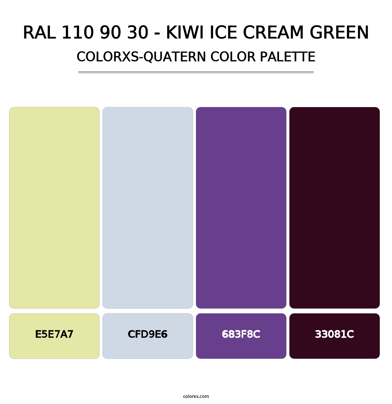 RAL 110 90 30 - Kiwi Ice Cream Green - Colorxs Quatern Palette