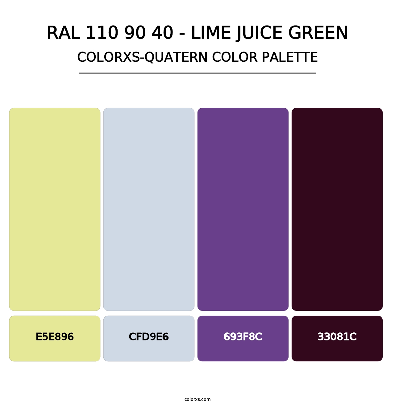 RAL 110 90 40 - Lime Juice Green - Colorxs Quatern Palette