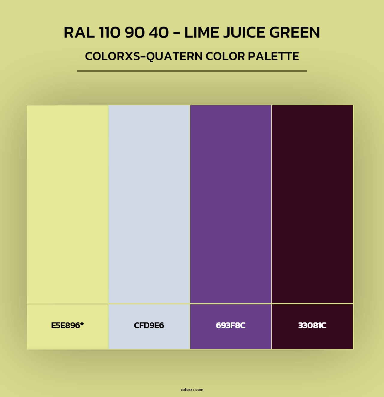 RAL 110 90 40 - Lime Juice Green - Colorxs Quad Palette